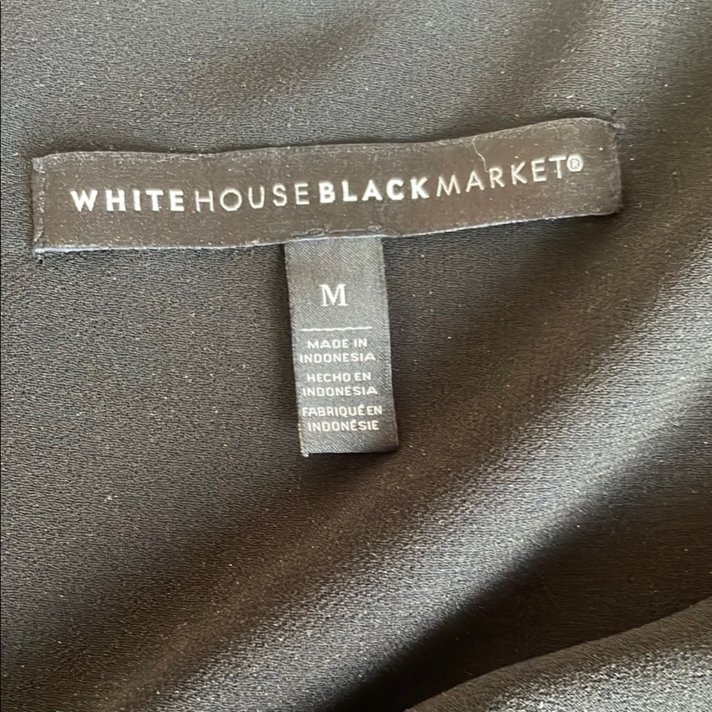 WHBM Black V-Neck Cami Size Medium - Picture 2 of 4
